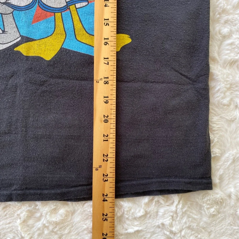 Vintage Space Jam Graphic T-Shirt Mens M Black Bugs Bunny Daffy Duck‎ 90s Retro
